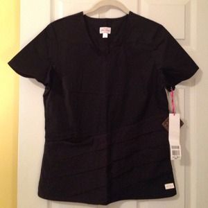 Black live sweet urbane scrub top