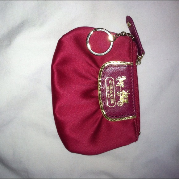 Coach Amanda Satin hot pink Mini Skinny 42030