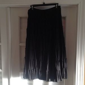 Black ruffle skirt