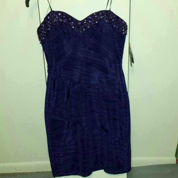 Dark Purple Body Con Mini