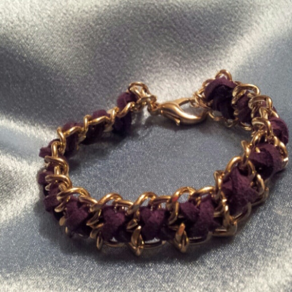 Purple and gold bracelet