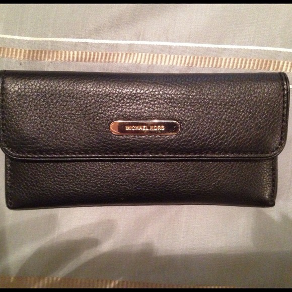 SOLD Locally...MK black leather wallet