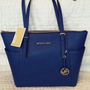 Michael Kors Leather Jet Set Tote NOT Sapphire