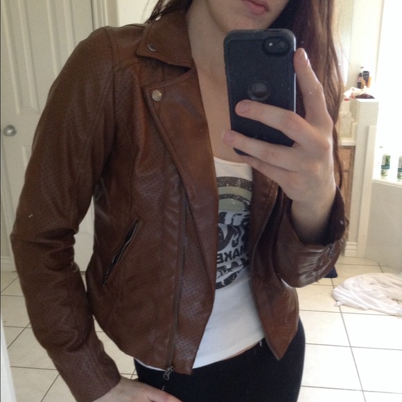 Jackets & Blazers - Brown leather jacket