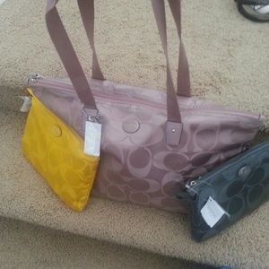 *SOLD* PURPLE , YELLOW , OR GREEN COACH TOTE BAGS