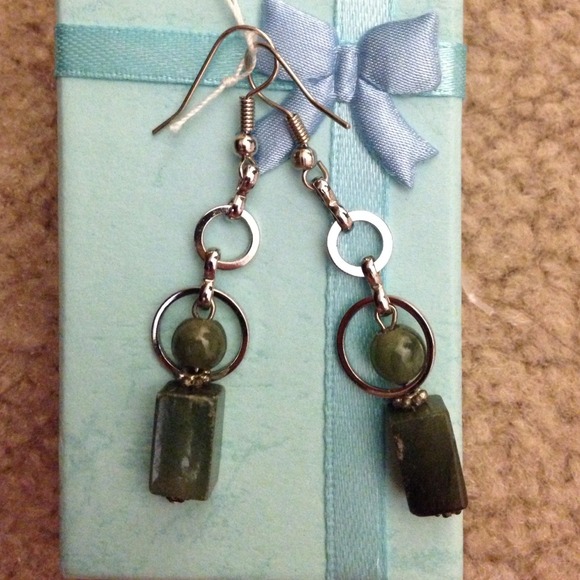 New handmade jade earrings