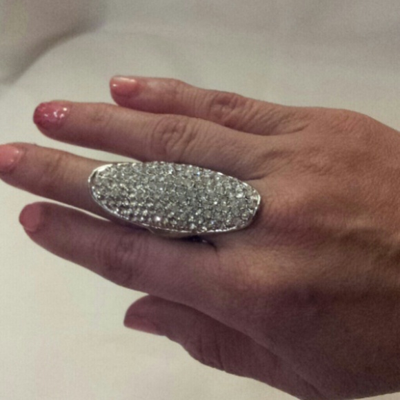 silver diamond ring