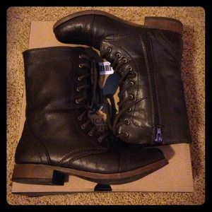 Dark Brown Combat Boots