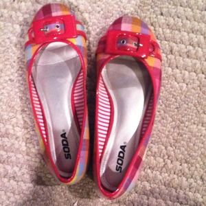 Soda plaid ballet flats