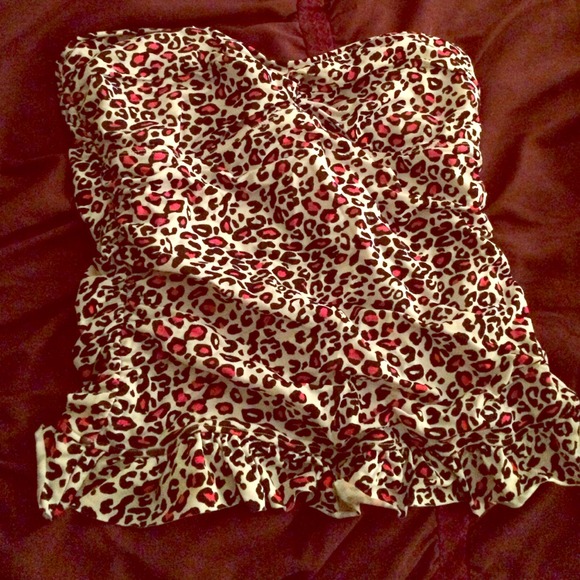 Cheetah tube tankini