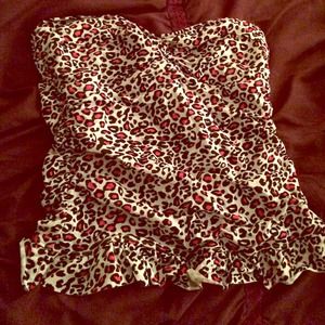 Cheetah tube tankini