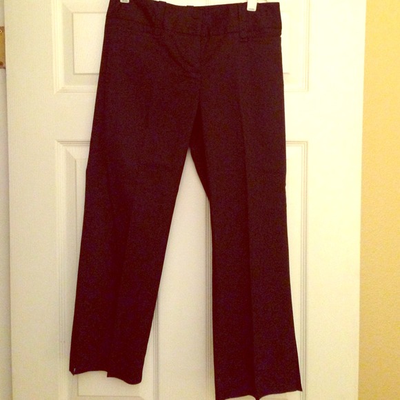 Black cropped dress pants