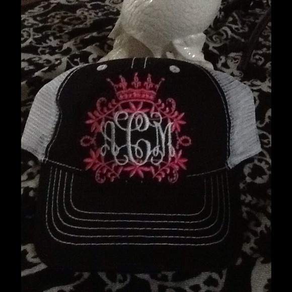 Monogrammed women's trucker hat