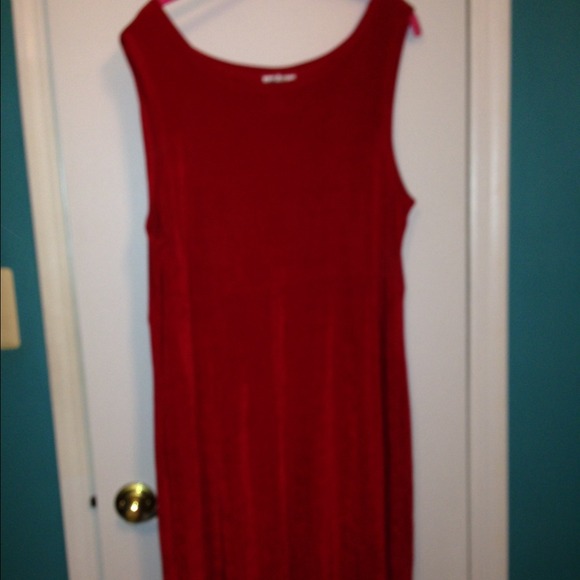 Sexy red sleeveless dress