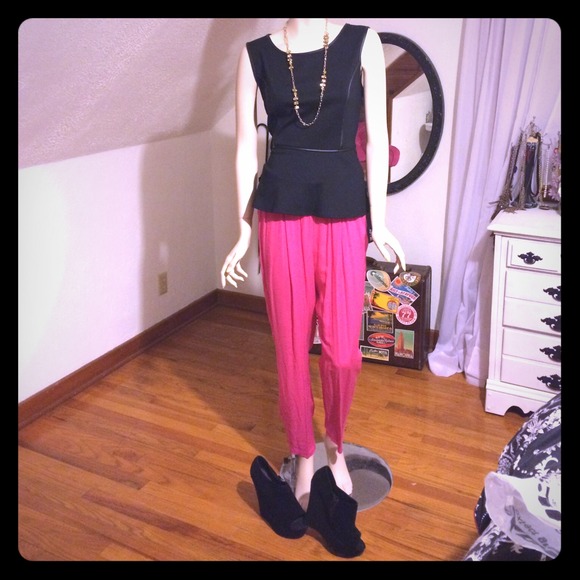 Peplum Top with Trouser Pants