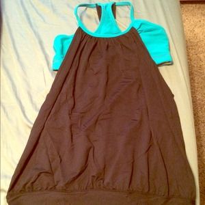 Lululemon racerback with sports bra size 8