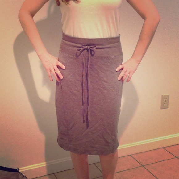 Gray cotton skirt