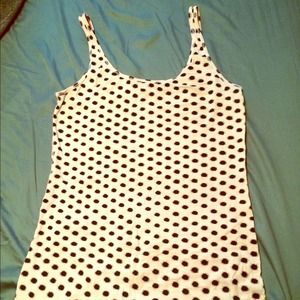 Lululemon pink with black polka dot tank size 10