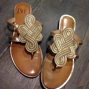 DVF gold sandal