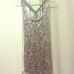 Forever 21 sheer sequined tank