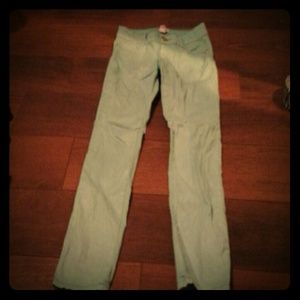 Teal pants sorry you cant see well