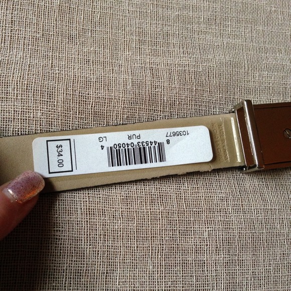 {AK Purple Suede Belt} - Picture 4 of 4