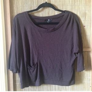 Black Semi crop Sweater