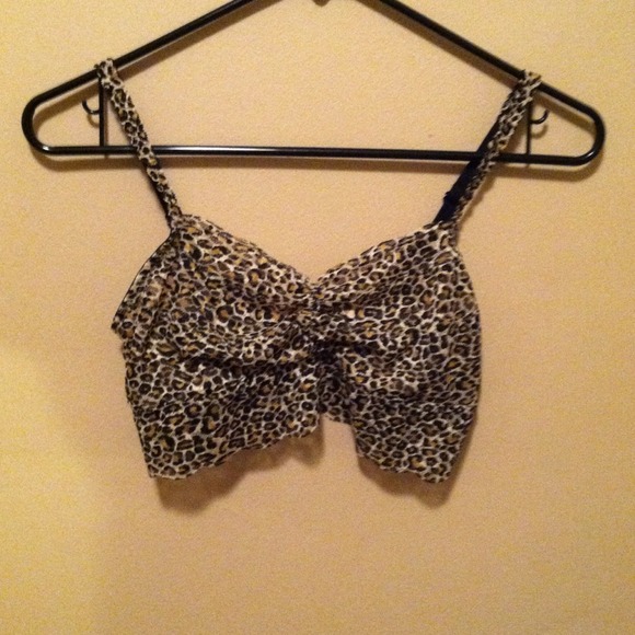 Cheetah print VS PINK lace bralette