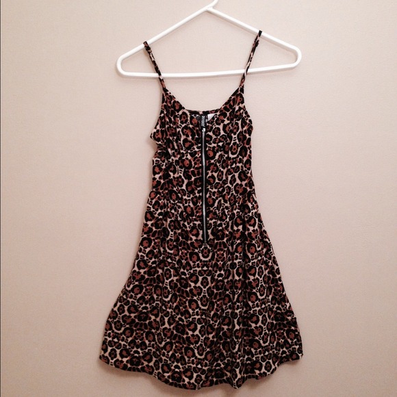Little Leopard print spaghetti strap dress