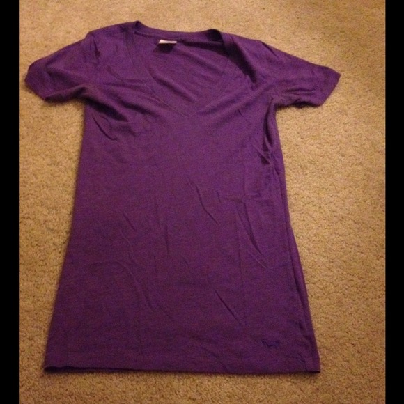 Purple Victoria's Secret v neck t shirt