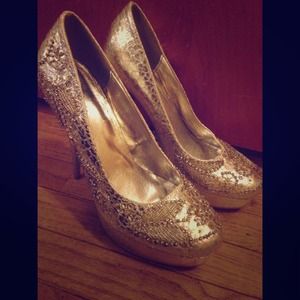 6 inch silver stilettos