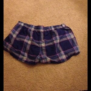 Victoria's Secret blue plaid sleepy shorts
