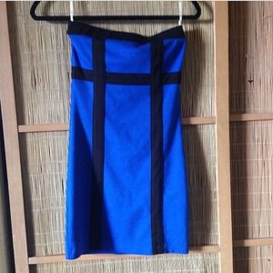 Black and blue dress