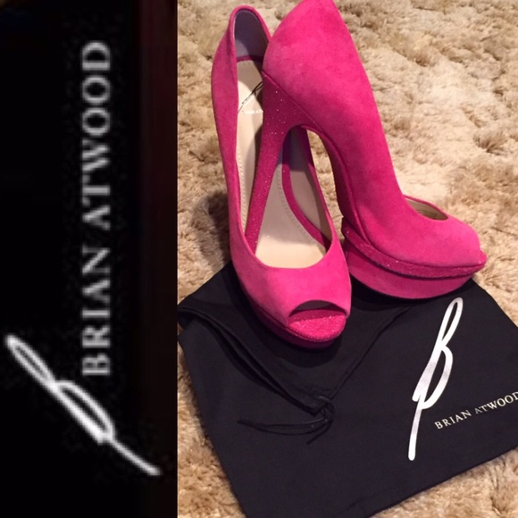 B Atwood Pink Peep-Toe Sexy Pump