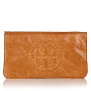 Tory Burch Bombe Reva Clutch in Brown