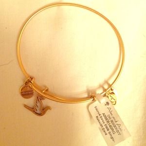 Alex and Ani sacred dove Russian gold bangle