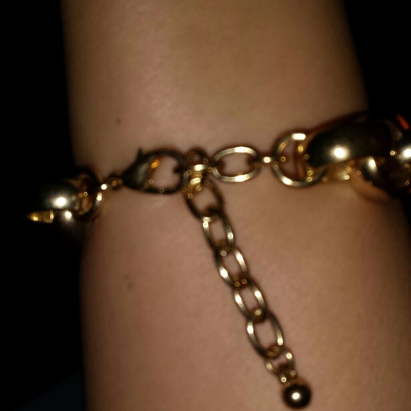 Orange link gold bracelet - Picture 3 of 4