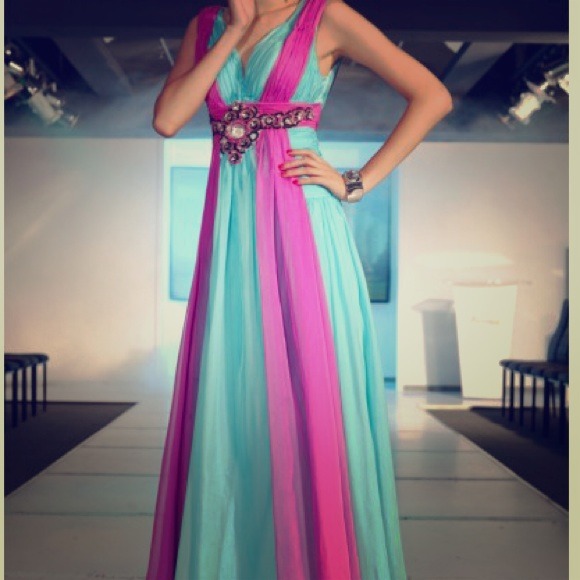Empire waist hot formal wear dress