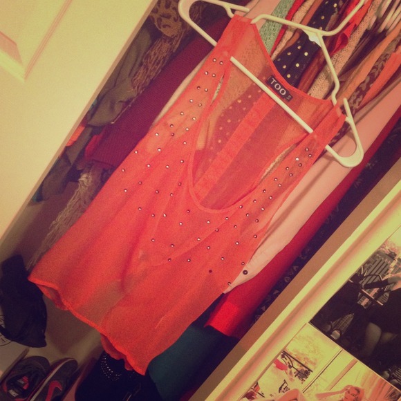 Coral blouse