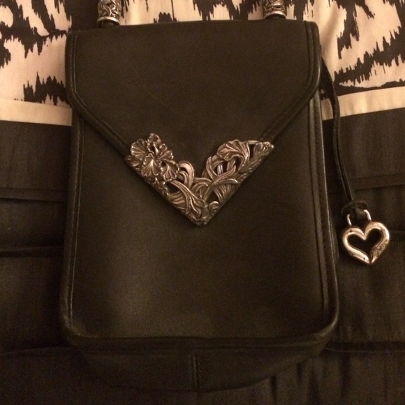 Brighton black and silver bag with heart dangle. 🤘🏻SOLD - Picture 1 of 3