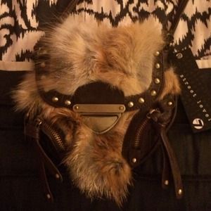 Sold in a bundle..Fun fur bag in brown