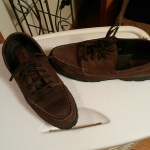 Brown suede shoes