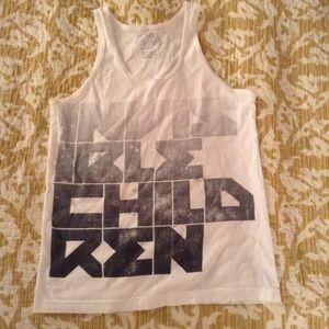 White Invisible Children tank top