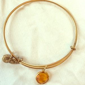 Alex and Ani Russian gold Topaz bangle