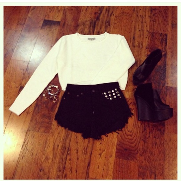 Naked wardrobe black denim shorts! - Picture 2 of 4