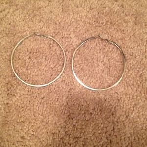 Large hoop earrings