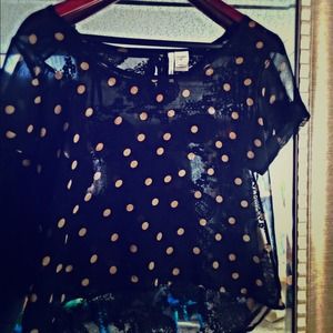 🚫SOLD🚫Sheer Crop Top