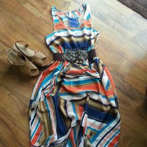 Super cute hi-low  print dress