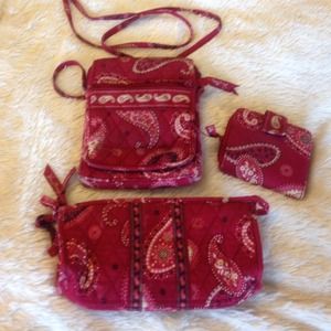 Vera Bradley "Mesa Red" purse bundle.