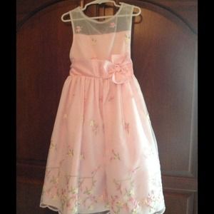 Spring dress for little girl - pink
